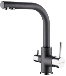 Смеситель для кухни Paulmark Essen Es213011-402 серый металлик